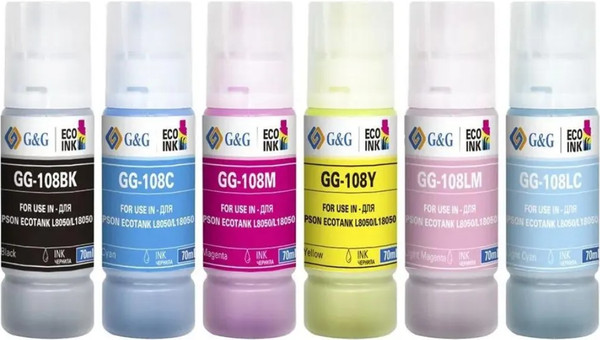 Изображение товара Комплект контейнеров с чернилами G&G GG-108-260G-4X6-20