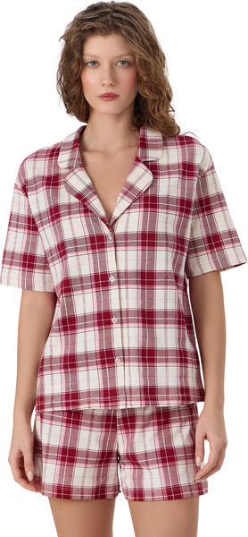 Изображение товара Пижама Mark Formelle 592553 (р.164/170-88-94, молочно-бордовая клетка)