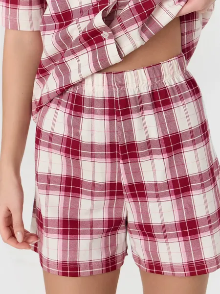 Изображение товара Пижама Mark Formelle 592553 (р.164/170-92-98, молочно-бордовая клетка)