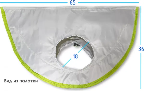 Изображение товара Выход под трубу для палатки ЛОТОС Клапан под вытяжную трубу теплообменника для палаток Куб / 7052