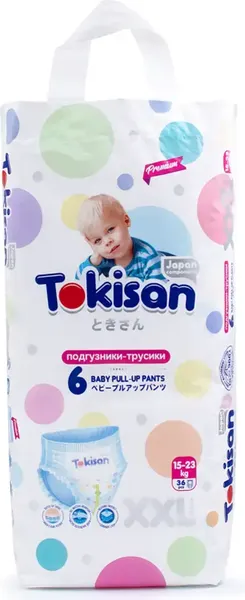 Изображение товара Подгузники-трусики детские Tokisan 6XXL (36шт)