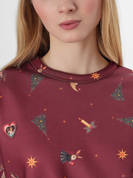 Изображение товара Свитшот Mark Formelle 122587 (р.164/170-88-94, игрушки на бордо)