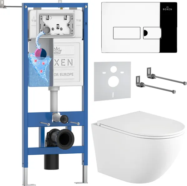 Изображение товара Инсталляция с унитазом подвесным Roxen StounFix Dual Fresh 868414