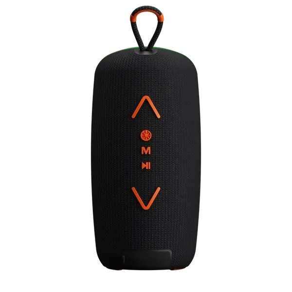 Изображение товара Портативная колонка Урал Молния Огонь (черный/оранжевый)