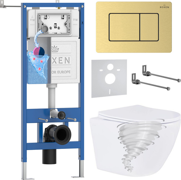 Изображение товара Инсталляция с унитазом подвесным Roxen StounFix Dual Fresh 868445