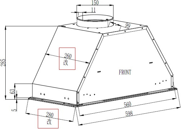 Изображение товара Вытяжка скрытая Schtoff Tango 60 (черный)