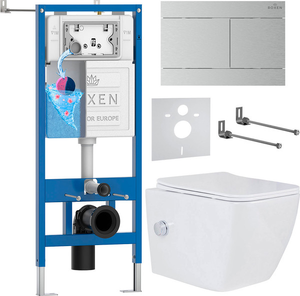 Изображение товара Инсталляция с унитазом подвесным Roxen StounFix Dual Fresh 868571