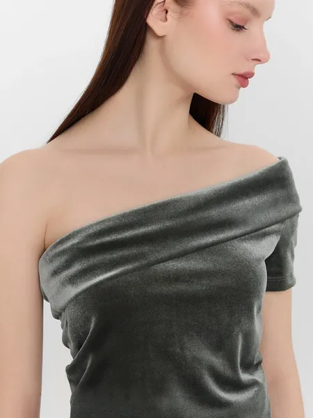 Изображение товара Блузка Mark Formelle 112867 (р.164/170-84-90, глубокий зеленый)