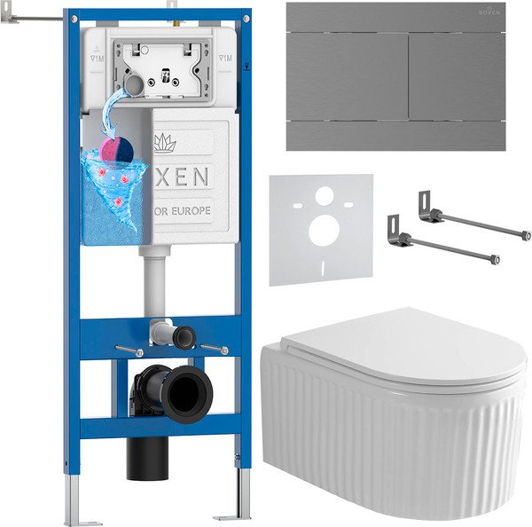 Изображение товара Инсталляция с унитазом подвесным Roxen StounFix Dual Fresh 868620