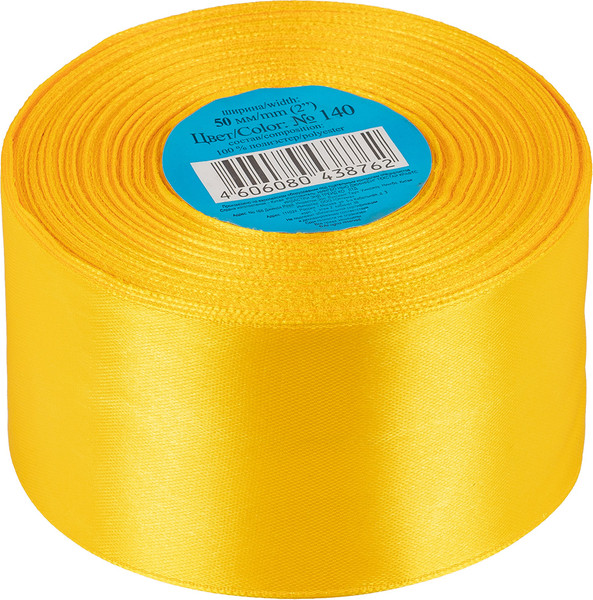 Изображение товара Лента декоративная Фирма Гамма 50мм (2 ") 33м №140 (темно-желтый)