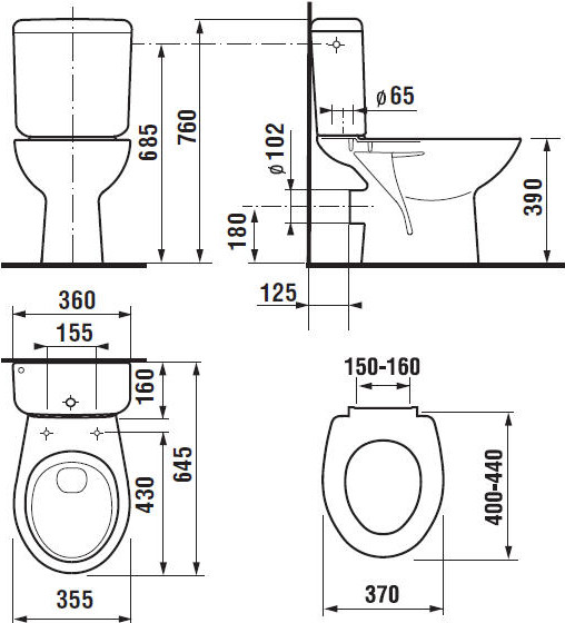 Изображение товара Унитаз напольный Jika Zeta 8253960002429 (с полипропиленовым сиденьем)