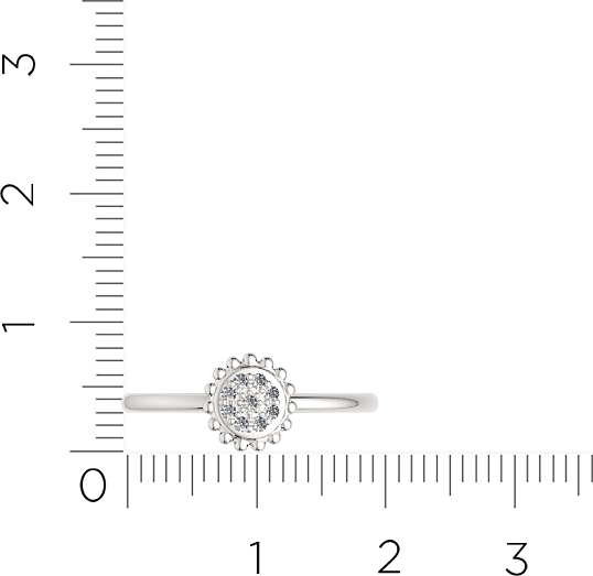 Изображение товара Кольцо из серебра ZORKA 0210190 (р.17, с фианитами)