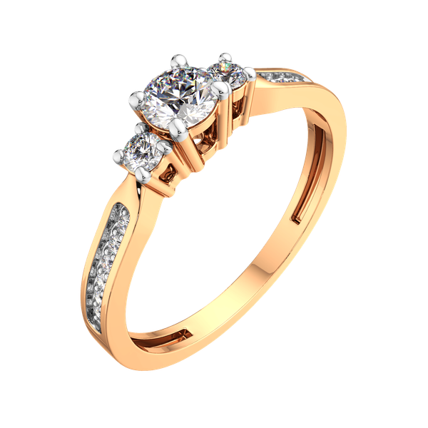 Изображение товара Кольцо из розового золота ZORKA 210930.14K.R.ZZ (р.16, с фианитами)