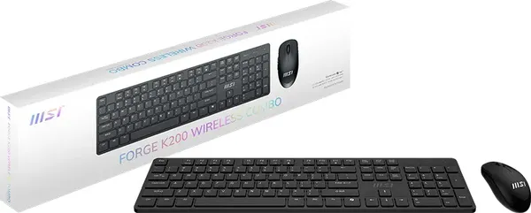 Изображение товара Комплект клавиатура и мышь MSI Forge K200 W Combo
