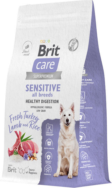 Изображение товара Сухой корм для собак Брит Кеа Dog Adult Sensitive All Breeds Healthy Digestion (1.5кг)