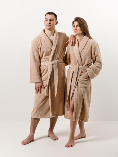 Изображение товара Халат Urban Family Хлопчатобумажный вафельный (р-р 50-52, Beige)