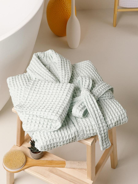 Изображение товара Халат Urban Family Хлопчатобумажный вафельный (р-р 58-60, Mint)