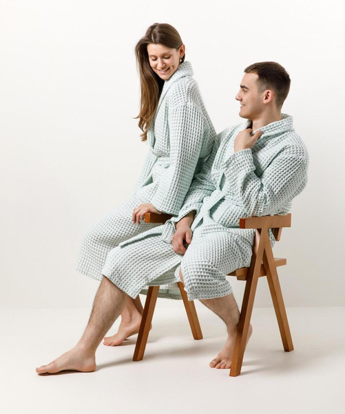 Изображение товара Халат Urban Family Хлопчатобумажный вафельный (р-р 58-60, Mint)