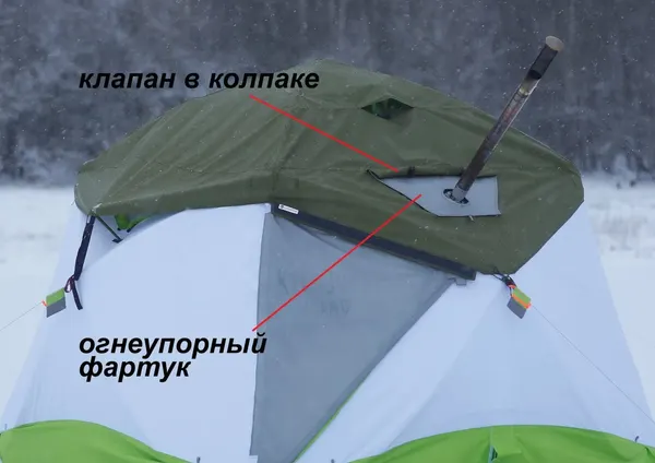 Изображение товара Накидка для палатки ЛОТОС КубоЗонт 4 / 7091 (с креплением тамбура и стенок)