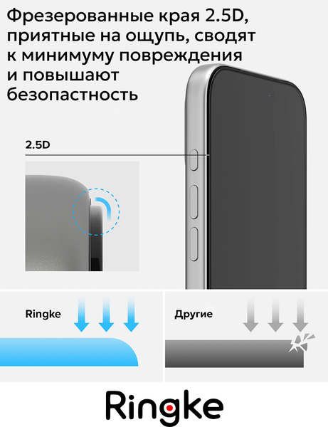 Изображение товара Набор защитных стекол для телефона Ringke Easy Slide для Iphone 17 (2шт)