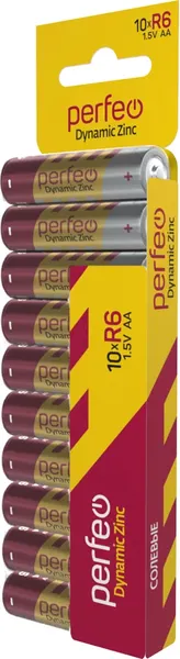 Изображение товара Комплект батареек Perfeo Dynamic Zinc R6/10SH Card