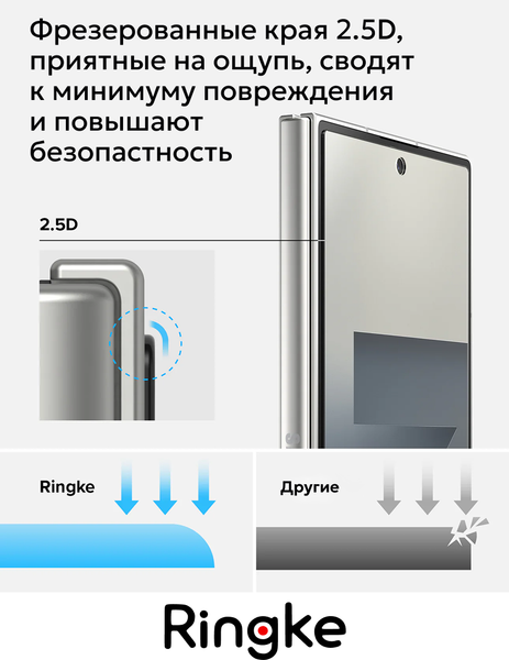 Изображение товара Набор защитных стекол для телефона Ringke Cover Display Easy Slide для Galaxy Z Fold 7 (2шт)