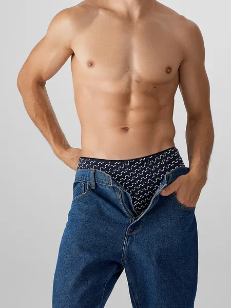 Изображение товара Трусы мужские Mark Formelle 411134 (р.94-104, диагональный узор на глубоком синем)