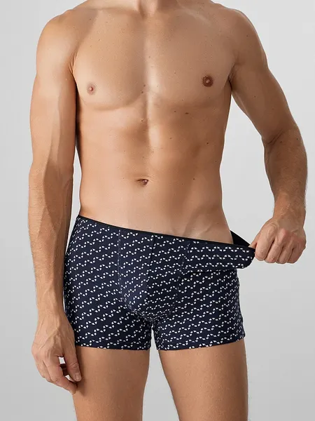 Изображение товара Трусы мужские Mark Formelle 411134 (р.98-108, диагональный узор на глубоком синем)