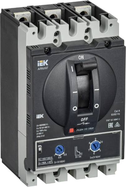 Изображение товара Выключатель автоматический IEK AR-MCCB-3D-050-0160A-ATUC