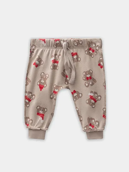 Изображение товара Набор ползунков Mark Formelle 85113-2 (р.68-44, НГ мишутки на бежевом/изумруд)