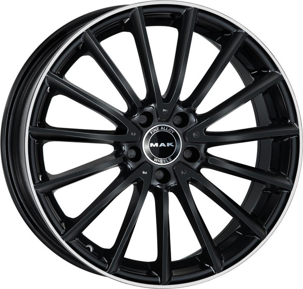Литой диск MAK Komet 19x8" 5x112мм DIA 66.6мм ET 38мм Gloss Black Mirror Ring — фото 3