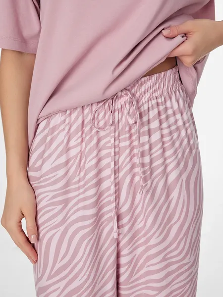 Изображение товара Пижама Mark Formelle 592541 (р.164/170-96-102, пыльный розовый/зебра на розовом)