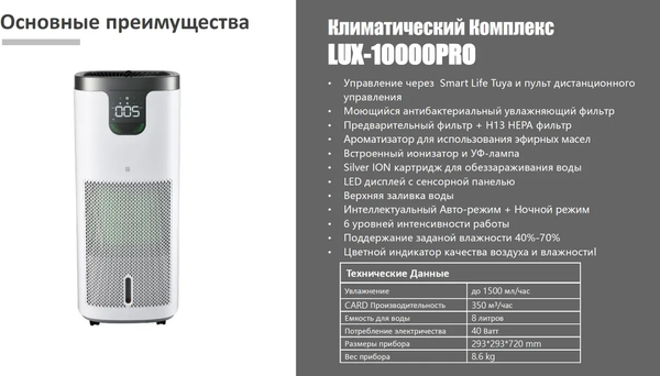 Изображение товара Климатический комплекс IClima LUX-10000PRO V2