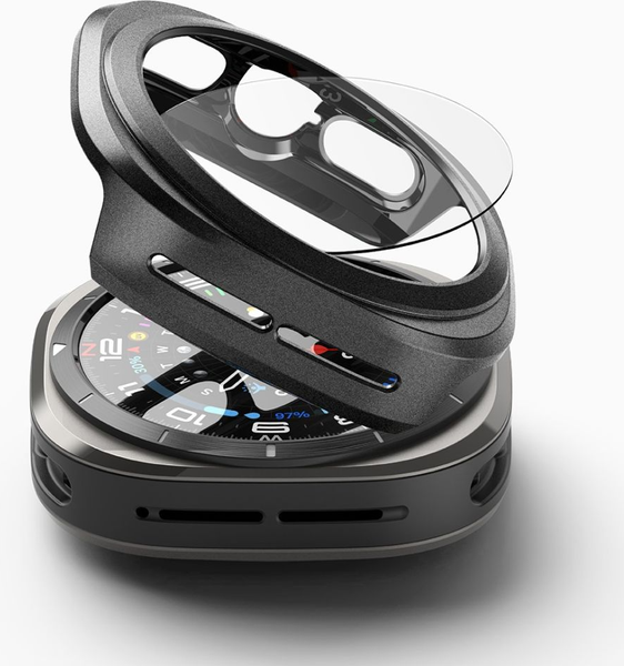 Изображение товара Защитный чехол для умных часов Ringke Slim&Tempered Glass для Galaxy Watch Ultra 47мм (Titanium Black)