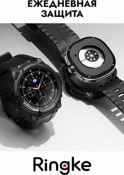 Изображение товара Ремешок для умных часов Ringke Rugged Gear для Galaxy Watch 8 Classic 46мм (All Black)