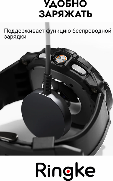 Изображение товара Ремешок для умных часов Ringke Rugged Gear для Galaxy Watch 8 Classic 46мм (All Black)