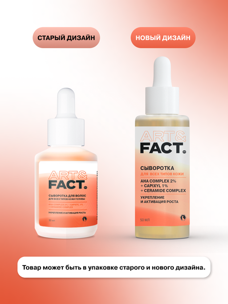 Изображение товара Сыворотка для волос Art&Fact AHA Complex 2% + Capixyl 1% Мультипептидная (50мл)