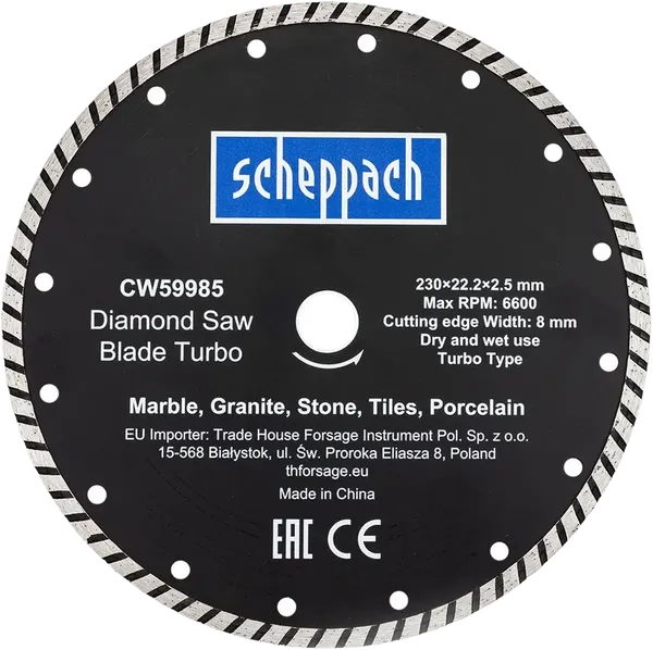 Изображение товара Отрезной диск Scheppach Sch-CW59985 (62954)