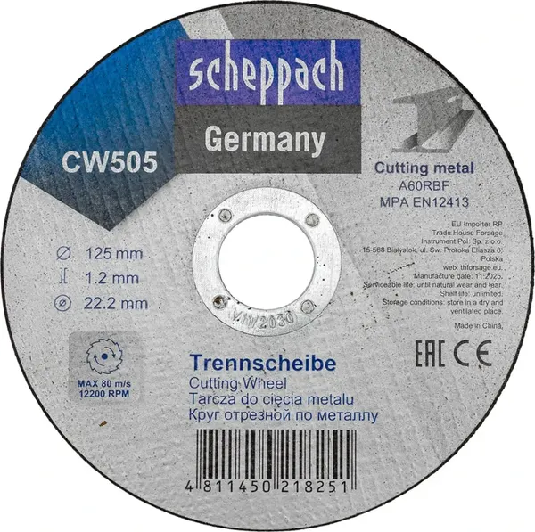 Изображение товара Отрезной диск Scheppach Sch-CW505 (63953)