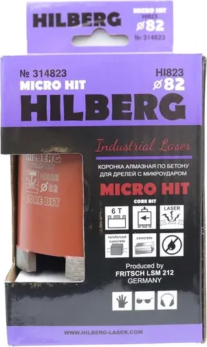 Изображение товара Коронка Hilberg 82мм Hilberg Industrial Laser Micro Hit / HI823