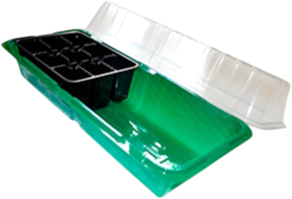 Изображение товара Мини-парник для рассады Живой мир 2 места 395x175x65мм