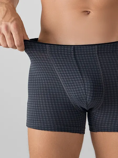 Изображение товара Трусы мужские Mark Formelle 411134 (р.102-112, черная гусиная лапка на темно-сером)