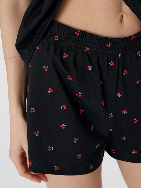 Изображение товара Пижама Mark Formelle 592536 (р.164/170-96-102, черный/вишенки на черном)