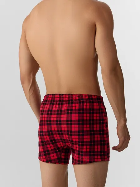 Изображение товара Трусы мужские Mark Formelle 411152 (р.94-104, черная клетка на красном)