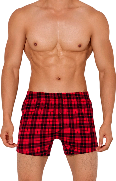 Изображение товара Трусы мужские Mark Formelle 411152 (р.94-104, черная клетка на красном)