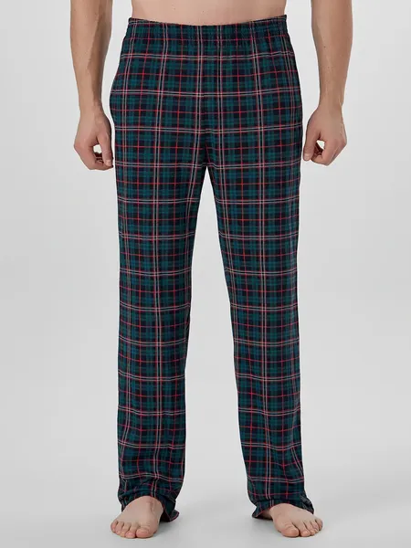 Изображение товара Комплект домашней одежды Mark Formelle 591039 (р.96-86-170/176, темный изумруд/НГ клетка на зеленом)