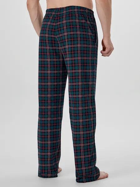 Изображение товара Комплект домашней одежды Mark Formelle 591039 (р.96-86-170/176, темный изумруд/НГ клетка на зеленом)