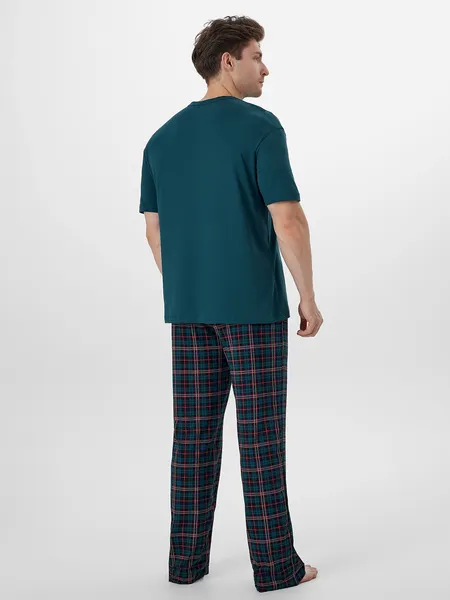 Изображение товара Комплект домашней одежды Mark Formelle 591039 (р.96-86-170/176, темный изумруд/НГ клетка на зеленом)