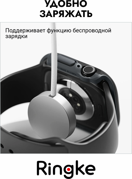 Изображение товара Защитный чехол для умных часов Ringke Onyx Для Apple Watch 11/10 46мм (черный)