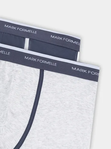 Изображение товара Комплект мужских трусов Mark Formelle 411165-2 (р.90-100, гроза/серый меланж 4306-А)